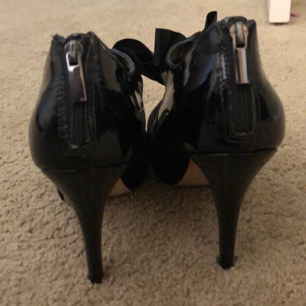 WHBM Suede and Patten Leather Peep Toe Pump - Picture 5 of 5